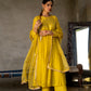 High Yoke Mul Chanderi Kurta Set with gathers