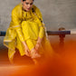 High Yoke Mul Chanderi Kurta Set with gathers