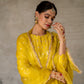 High Yoke Mul Chanderi Kurta Set with gathers