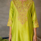 Green Silk Kurta Set