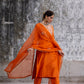 Orange Silk Kurta Set with Heavy Dori and Dabka Work