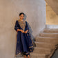 Midnight blue Silk Kurta Set with Heavy Dori and Dabka Work