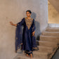Midnight blue Silk Kurta Set with Heavy Dori and Dabka Work