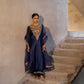 Midnight blue Silk Kurta Set with Heavy Dori and Dabka Work