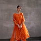 Silk Kurta Set with half Turkish Gota Jaal