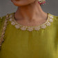 Silk Kurta Set with half Turkish Gota Jaal