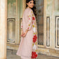 Light Pink Mul Chanderi set with Applique work