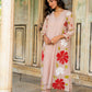 Light Pink Mul Chanderi set with Applique work