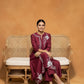 Maroon Mirage Suit set