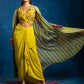 Aarani embellished  drape skirt  set with long cape