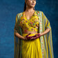 Aarani embellished  drape skirt  set with long cape