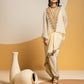 Taarani embellished V-neck drape skirt set