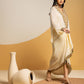 Taarani embellished V-neck drape skirt set