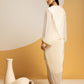 Taarani embellished V-neck drape skirt set