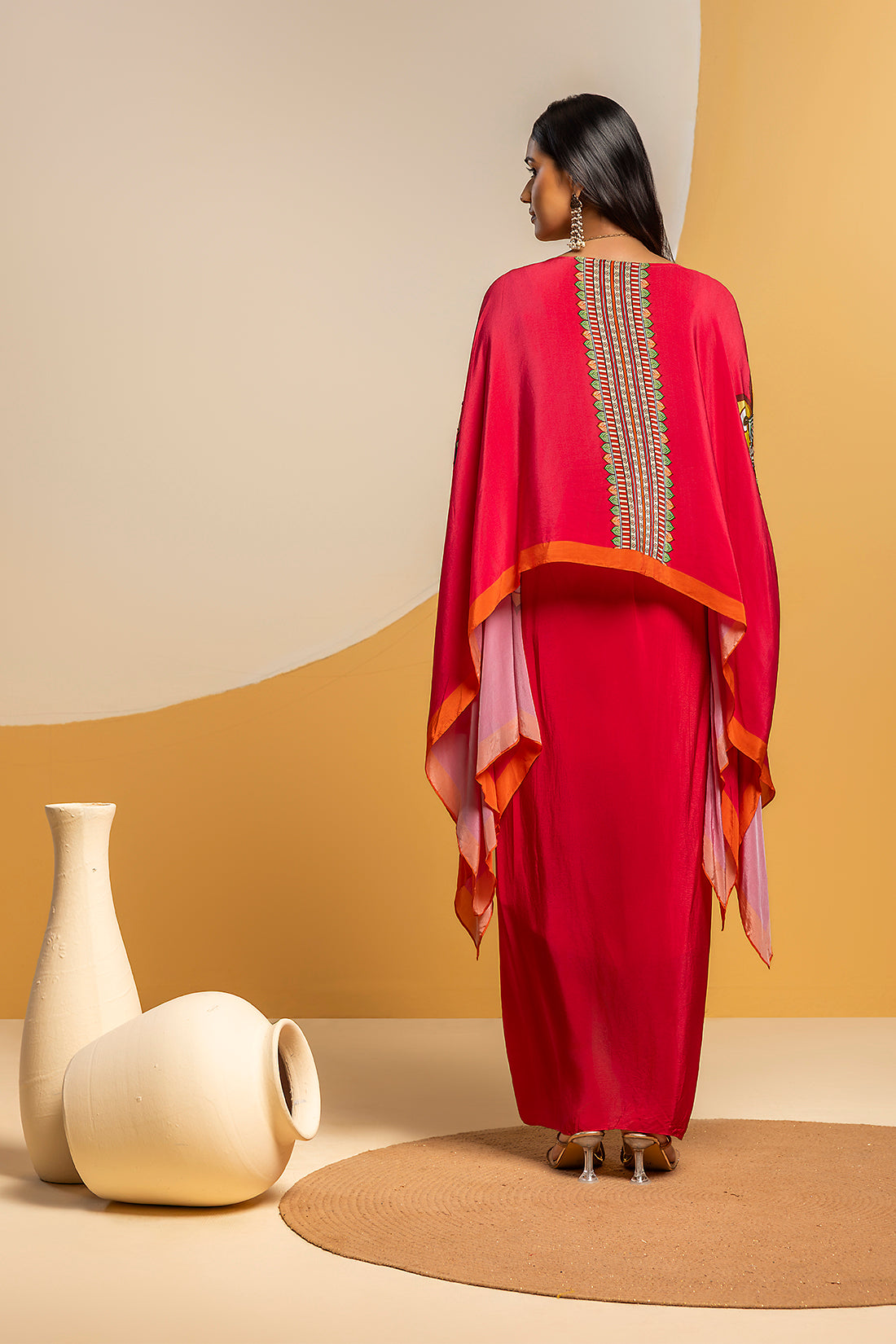 Taarani embellished  drape skirt set