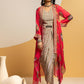 Rangtara embellished drape skirt set