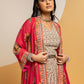 Rangtara embellished drape skirt set