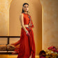 Rangtara Appliqued pre-stitched saree