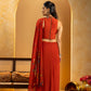Rangtara Appliqued pre-stitched saree