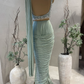 Mint Green Draped Saree