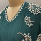 Emerald green jacket Sharara set