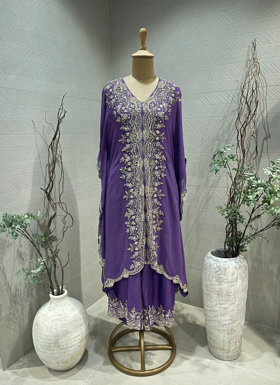 Royal purple kaftan set