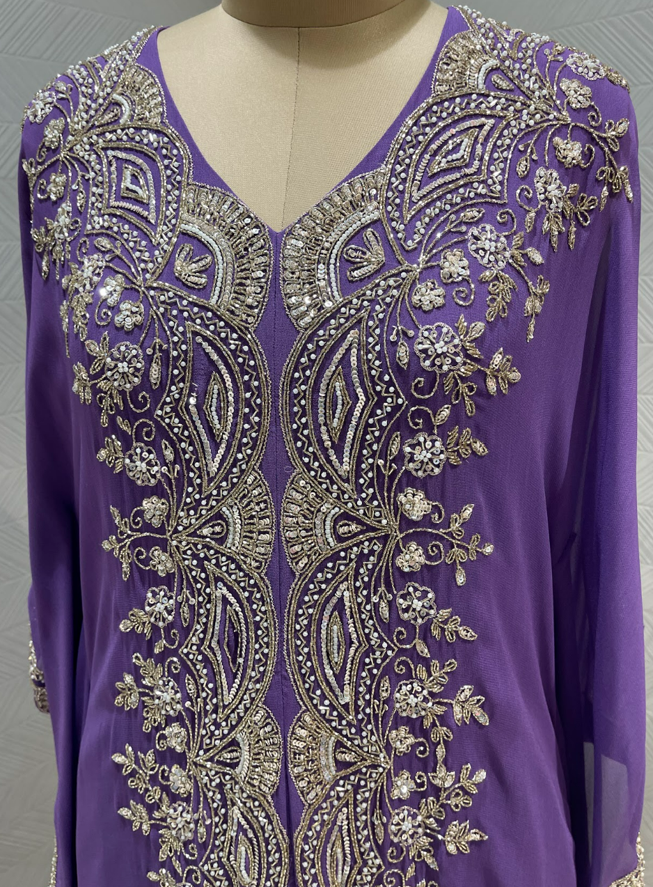 Royal purple kaftan set