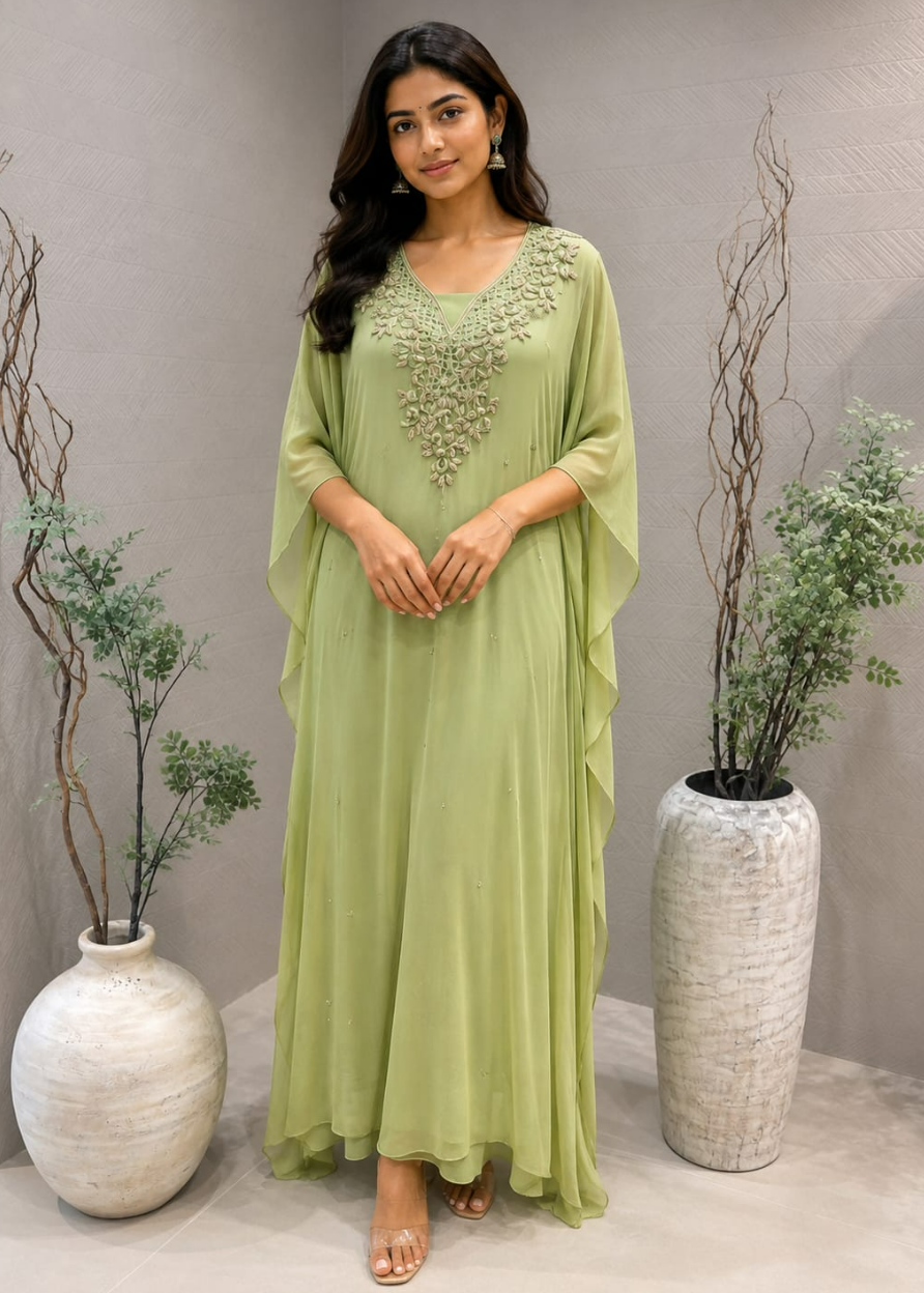 Pista green kaftan