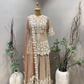 Old Rose Embellished Peplum Sharara Set