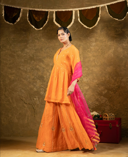 High Slit Sharara Set