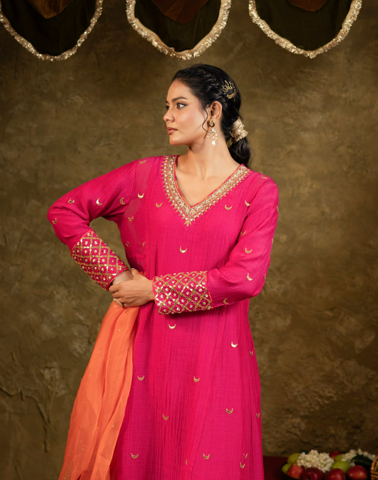 Chaand Booti A line Kurta Set