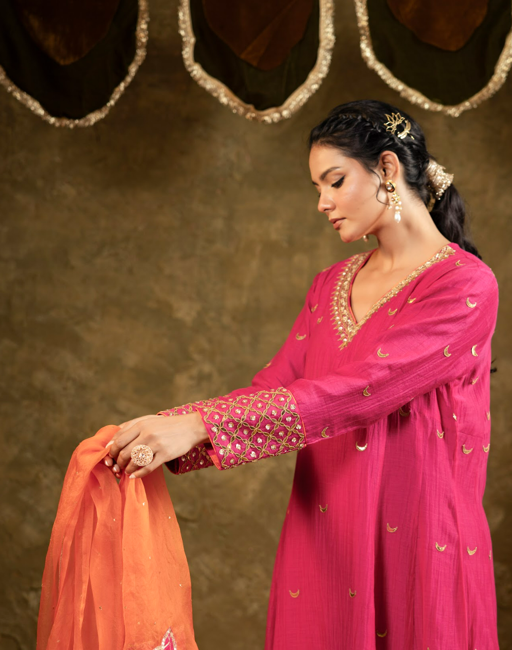 Chaand Booti A line Kurta Set