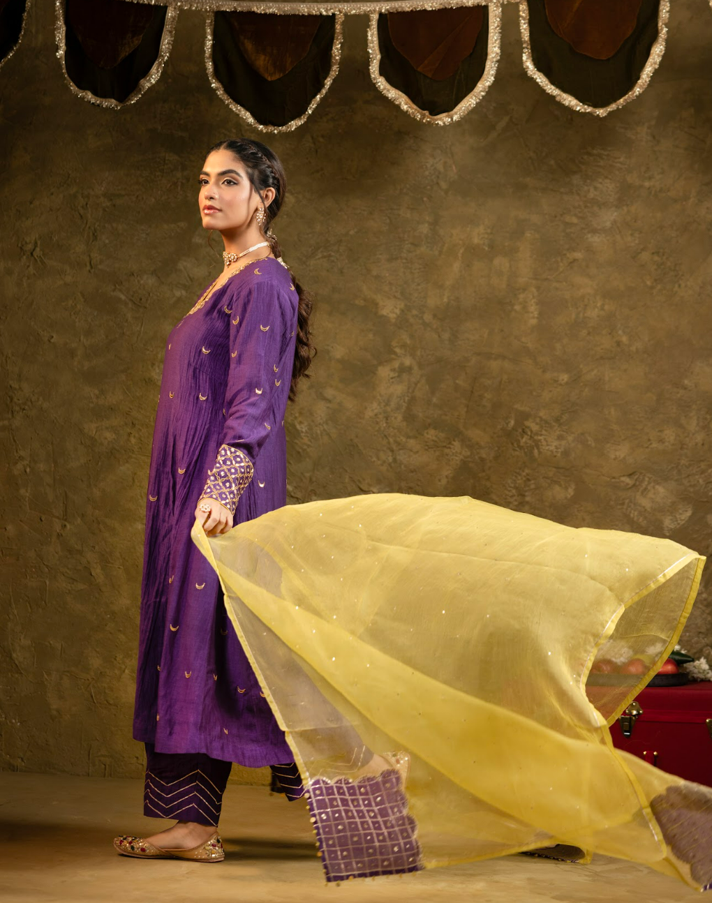 Chaand Booti A line Kurta Set