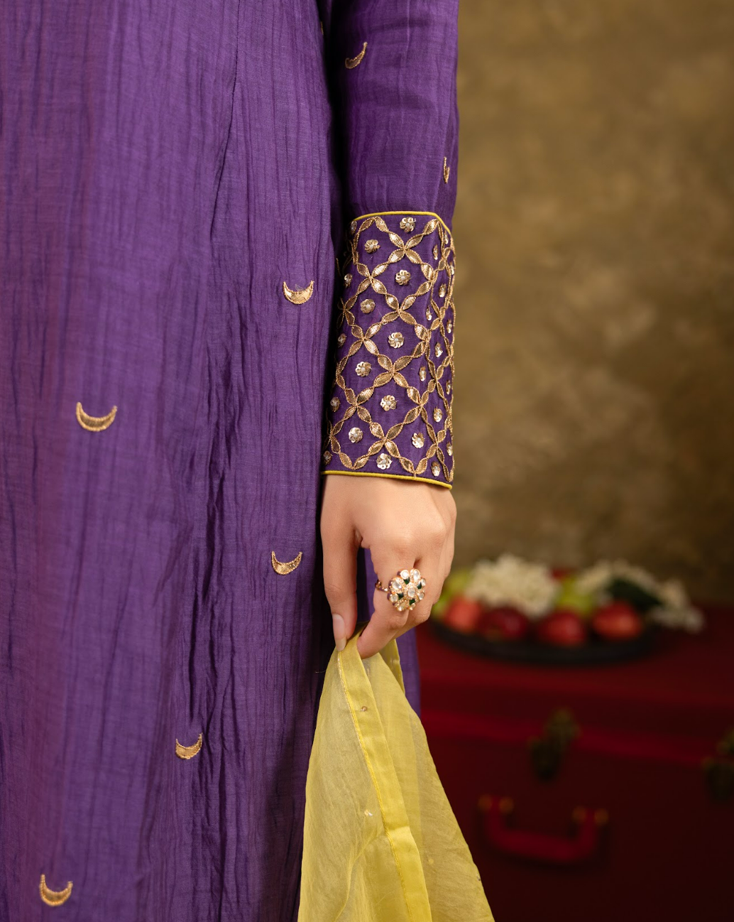 Chaand Booti A line Kurta Set