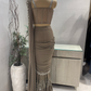 Grey and Silver Georgette Pre Draped Saree with Embellished Corset