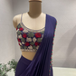 Deep Purple Pre Stitched Saree