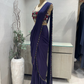 Deep Purple Pre Stitched Saree
