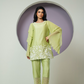 Chanderi Cutwork Flared Sleeves Co-ord Set