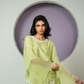Chanderi Cutwork Flared Sleeves Co-ord Set