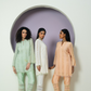 Chanderi Organza Threadwork Co-ord Set
