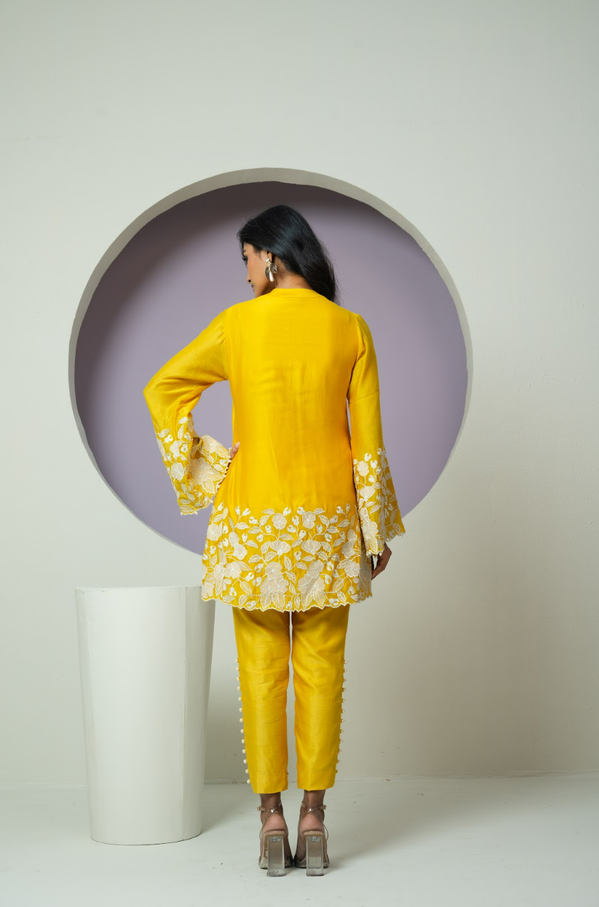 Thread work Chanderi Co-ord Set