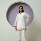 Bell Sleeves Chanderi Cutwork Co-ord Set