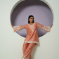 Bell Sleeves Chanderi Cutwork Co-ord Set