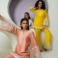 Bell Sleeves Chanderi Cutwork Co-ord Set