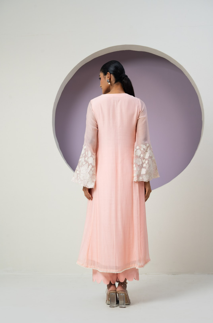Mul Chanderi Cutwork Anarkali