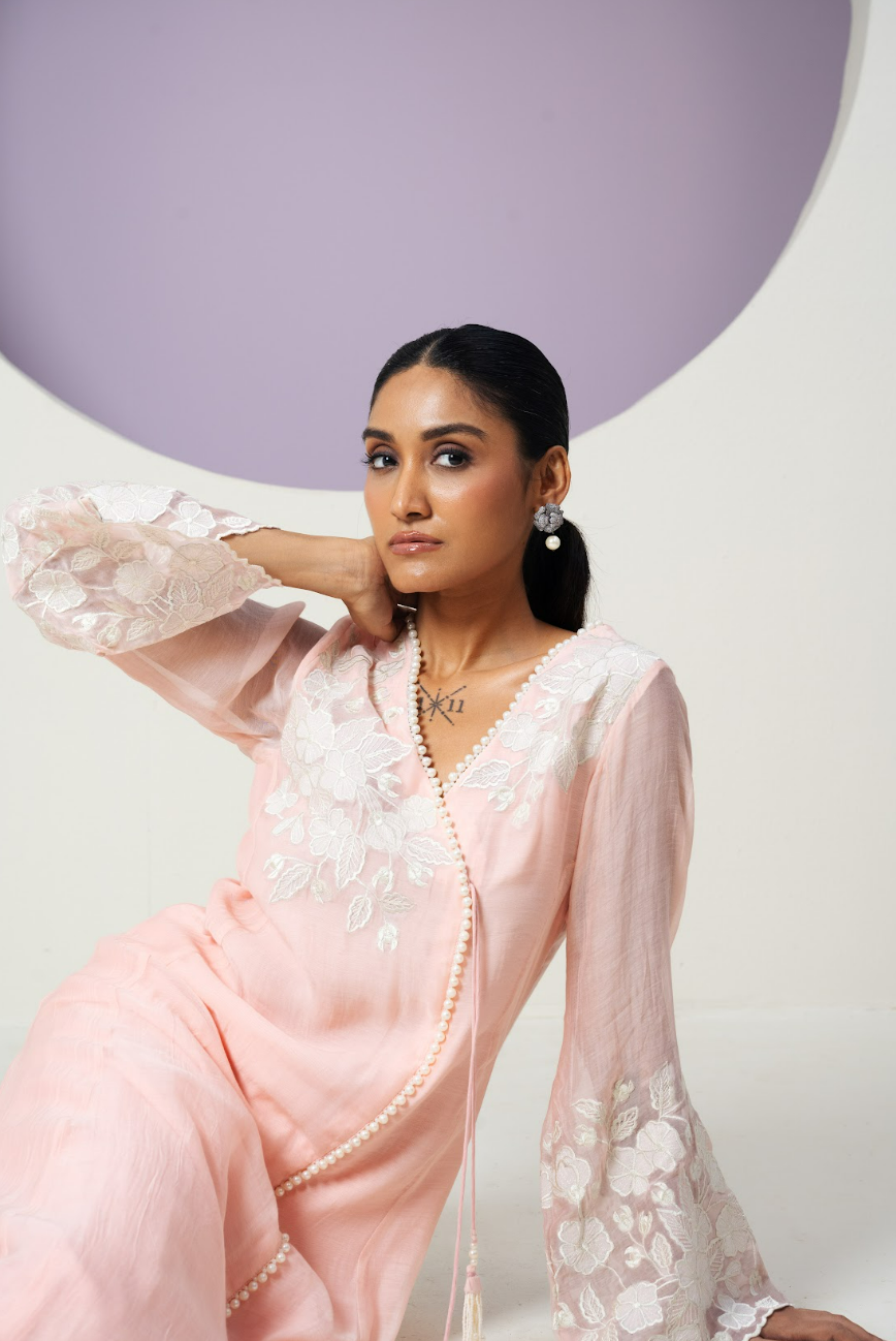 Mul Chanderi Cutwork Anarkali