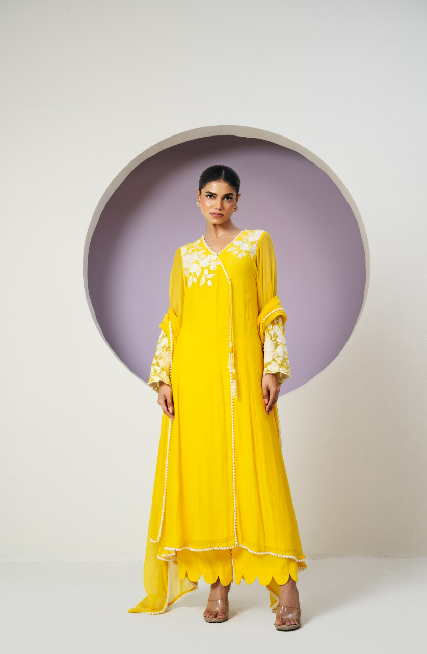 Mul Chanderi Cutwork Anarkali