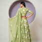 Mul Chanderi Applique work Lehenga