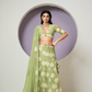 Mul Chanderi Applique work Lehenga