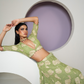 Mul Chanderi Applique work Lehenga